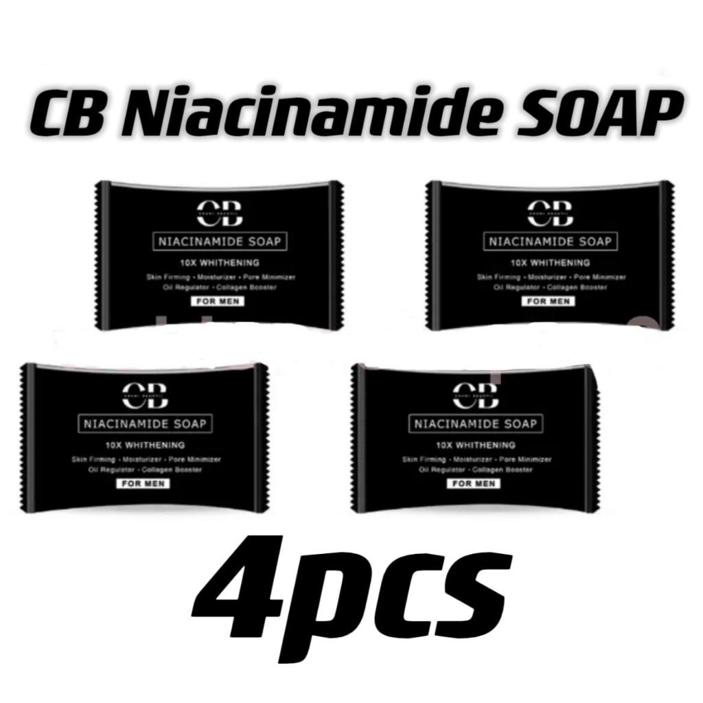 NEW 4pcs CB NIACINAMIDE SOAP FOR MEN 10X WHITENING SOAP AntiAcne