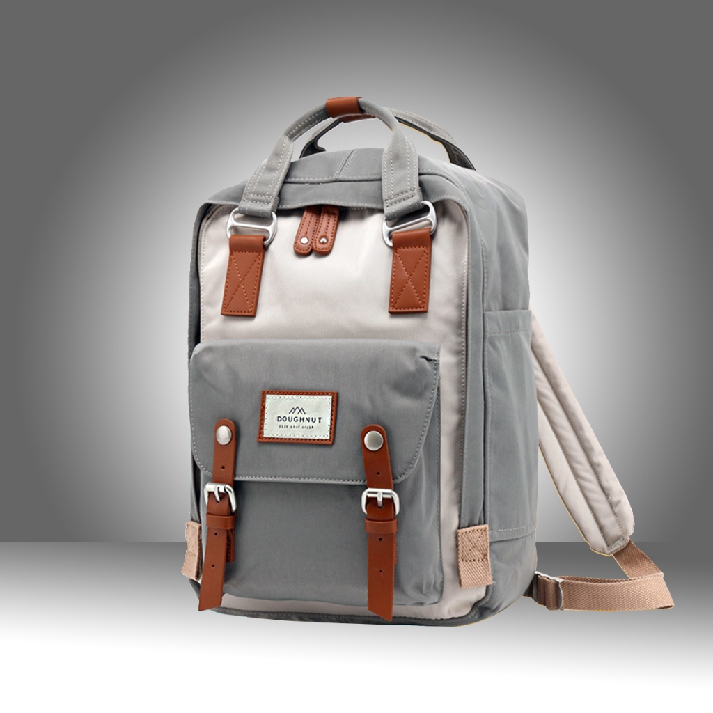 Doughnut macaroon ivory outlet & light grey backpack