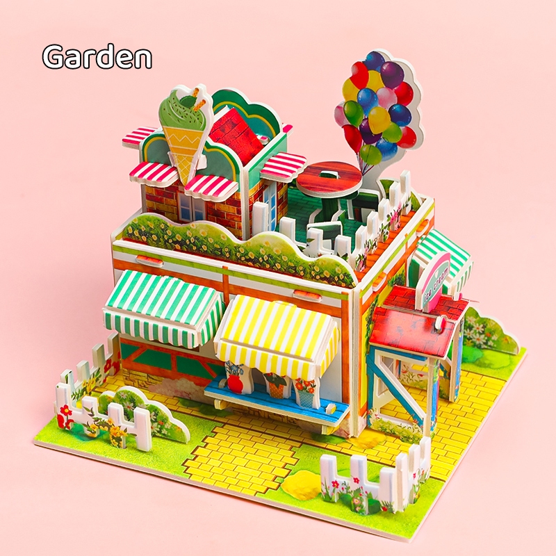 3d Puzzles Children'S Diy Manual Assembly Model House Learning Puzzle ...