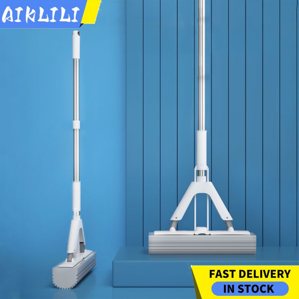 Pva Sponge Mops Floor Cleaning Squeeze With Wringer 360° Rotatable