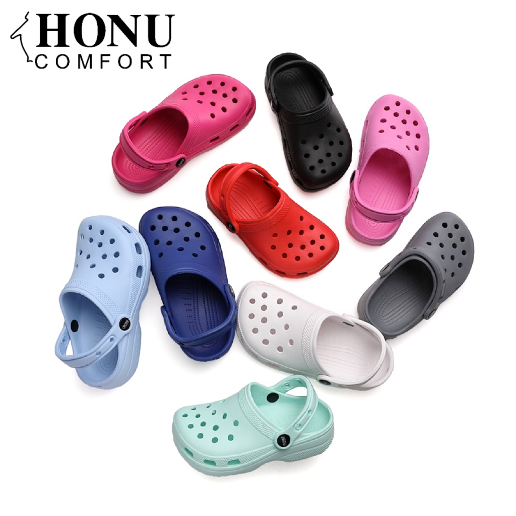 HONU Kids Shoes Flat Sandals Multiple Colour Classic Clog For Boy Girl ...