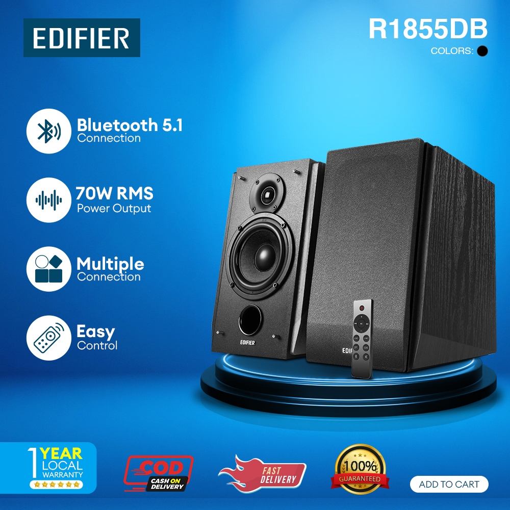 Edifier R1855DB matte black SPEAKERS Active 2.0 Bluetooth Bookshelf