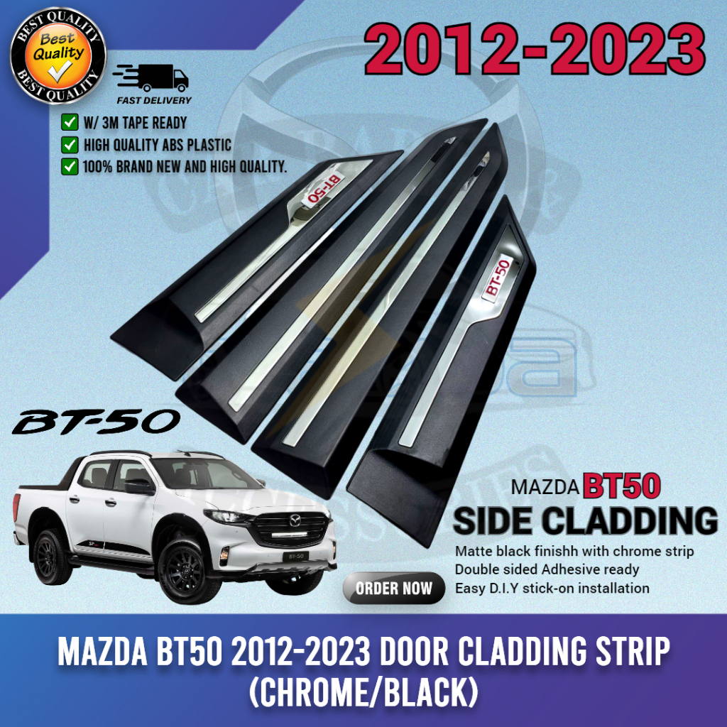 CPA MAZDA BT50 2012-2023 DOOR CLADDING STRIP (CHROME&BLACK)(10793 ...
