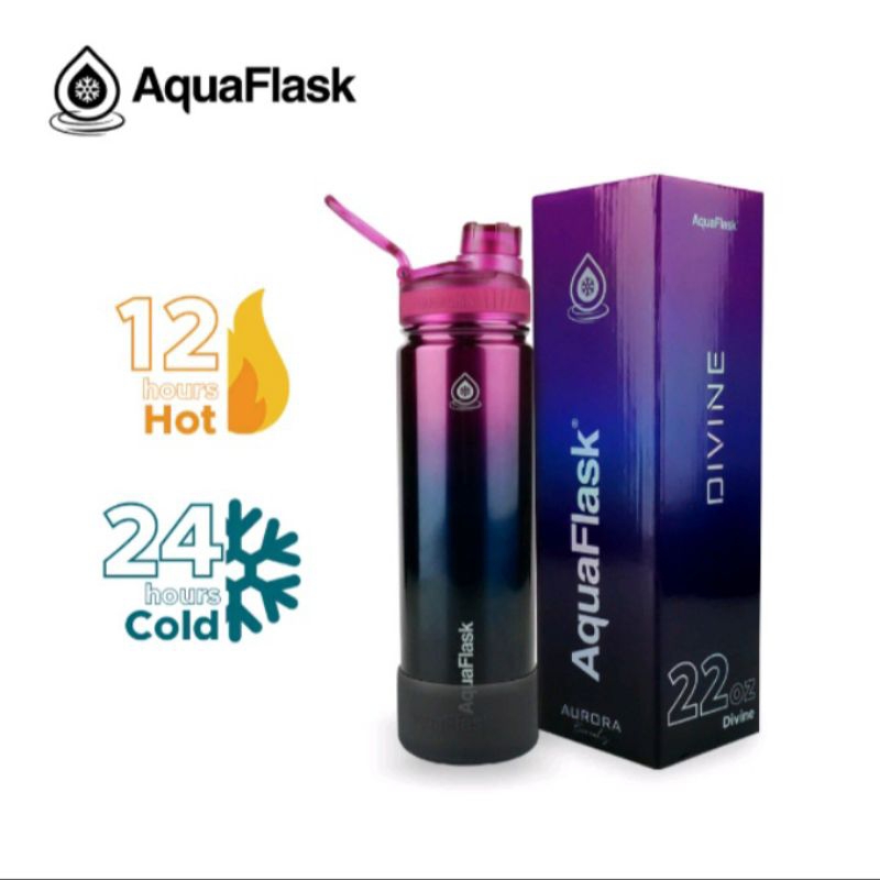 AquaFlask Limited Edition Aurora Divine Thermos Water Bottle 22 oz