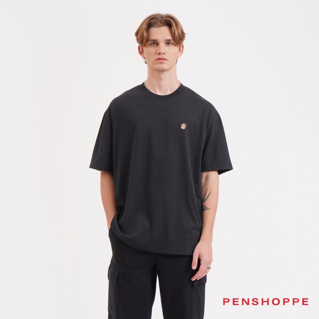 Penshoppe Christmas Crew Bear Modern Fit T-Shirt For Men (Black ...