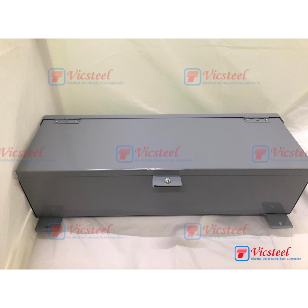 Wire Gutter 18 gauge 8x12x24 inches Nema 3R gray electrical box metal