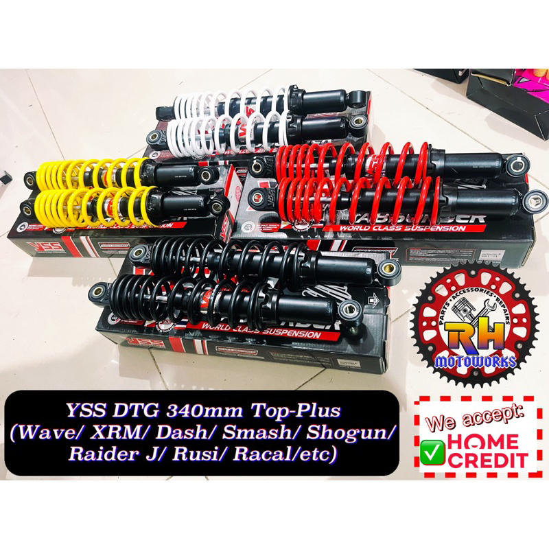 YSS DTG 340mm Top Plus for Wave/ XRM/ Dash/ Smash/ Shogun/ Raider J ...