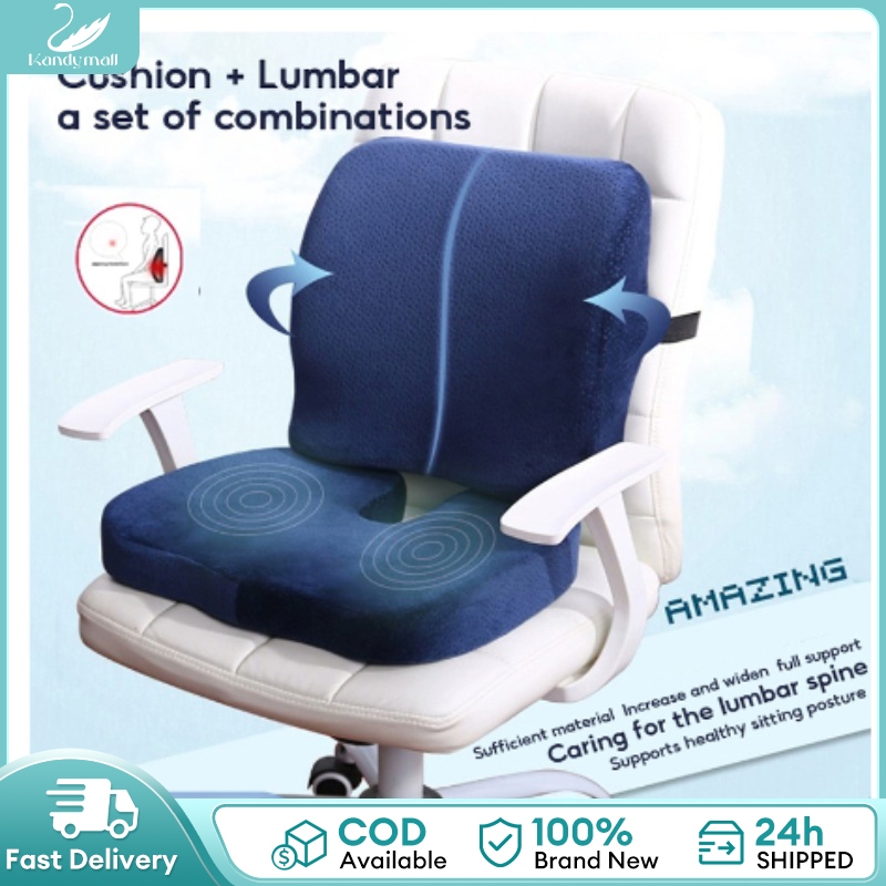 Memory foam seat uratex cushion Office Seat Mat Breathable Back Pillow