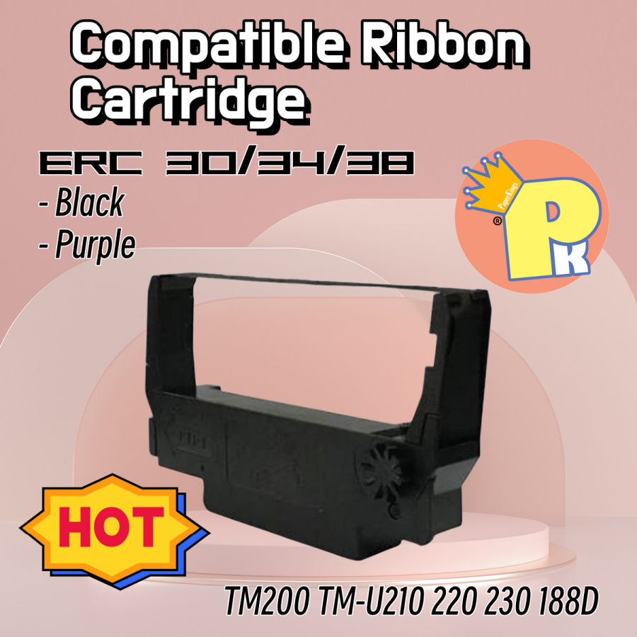 Epson ERC 38 Compatible Ribbon Cartridge Dot Matrix violet black for ...