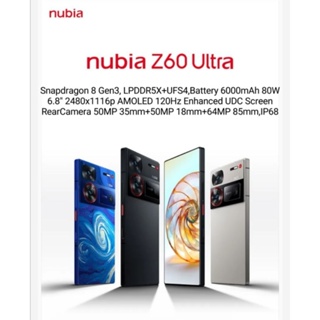 ZTE Nubia Z60 Ultra 5G NX721J Dual Sim 1TB Silver (16GB RAM) - China Version