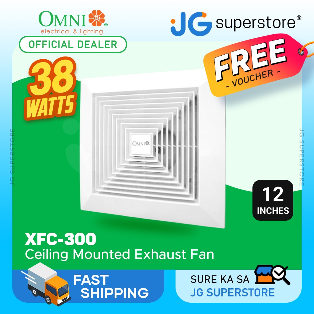 OMNI 8" / 10" / 12" inches Ceiling Mounted Exhaust Fan 26W / 30W / 38W ...