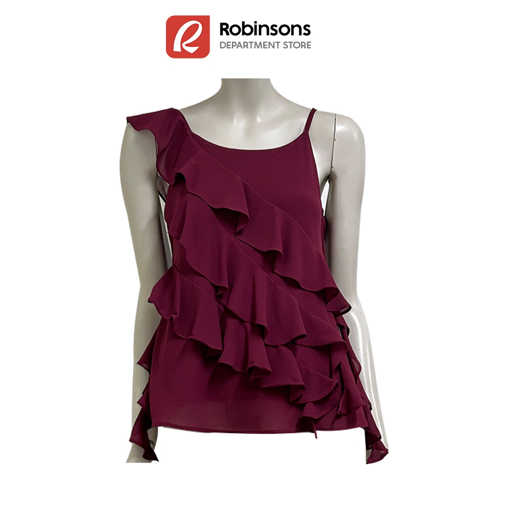Liberte Ruffled Top (Red) | Shopee Philippines