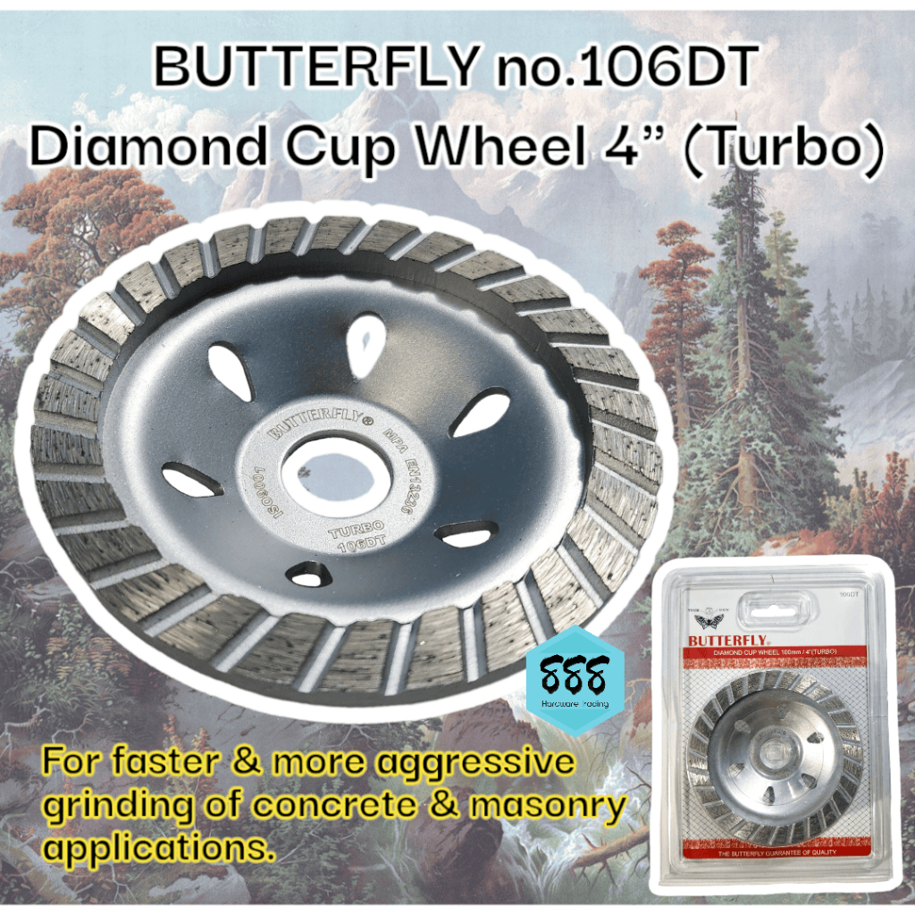 BUTTERFLY no.106DT Diamond Cup Wheel (Turbo) | Shopee Philippines
