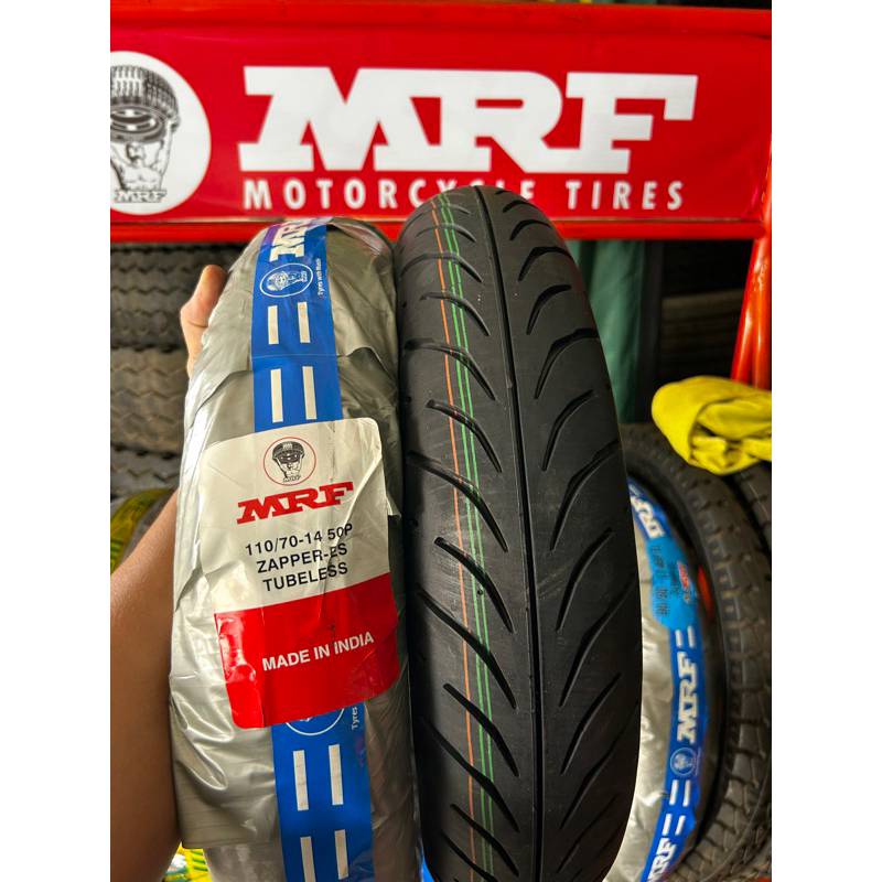 MRF ZAPPER TIRES india made tubeless 80/80x14, 90/80x14, 100/80x14, 110