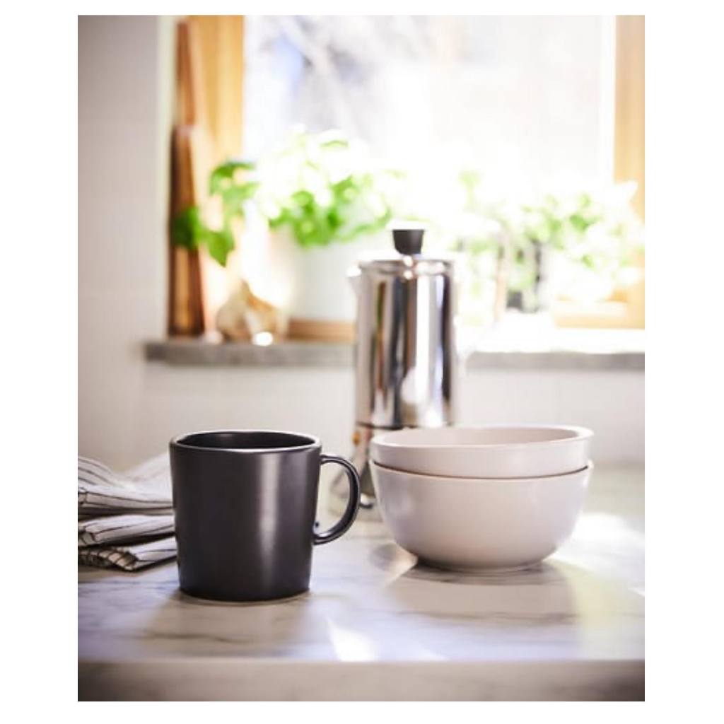 IKEA DINERA Mug, dark gray/Beige 30 cl (10 oz) | Shopee Philippines