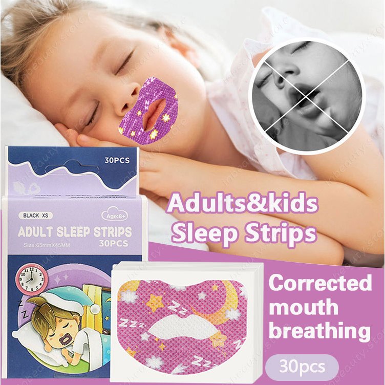 30Pcs Sleep Strips Gentle Mouth Tape Nose Sleeping Less Mouth Breathing ...