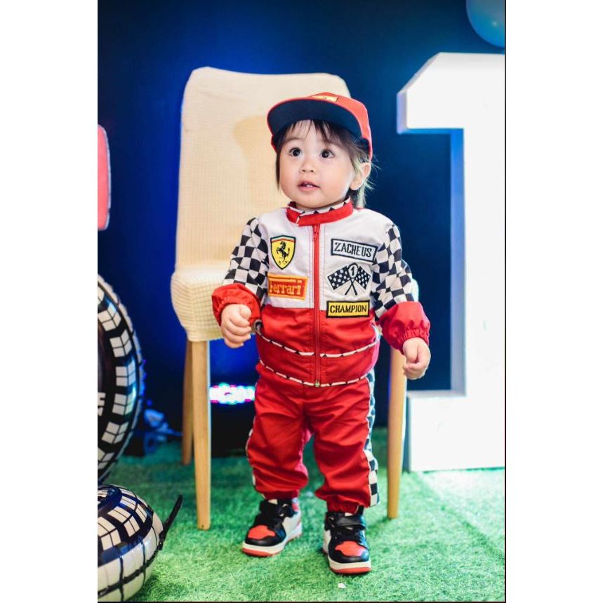 Cars Lightning Mc Queen Inspired Racing Costume for Kids Halloween Outfit  Choose: terno Jacket With Pants or Overall Jumpsuit Style 