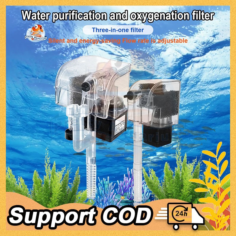 Aquarium Filter Waterfall Type Oxygen Pump Fish Tank Filter External ...