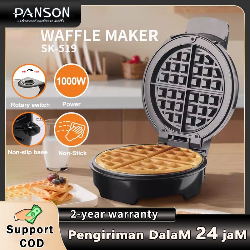 Electric Hot Dog Waffle Maker Easy to Clean NonStick Surface 750W