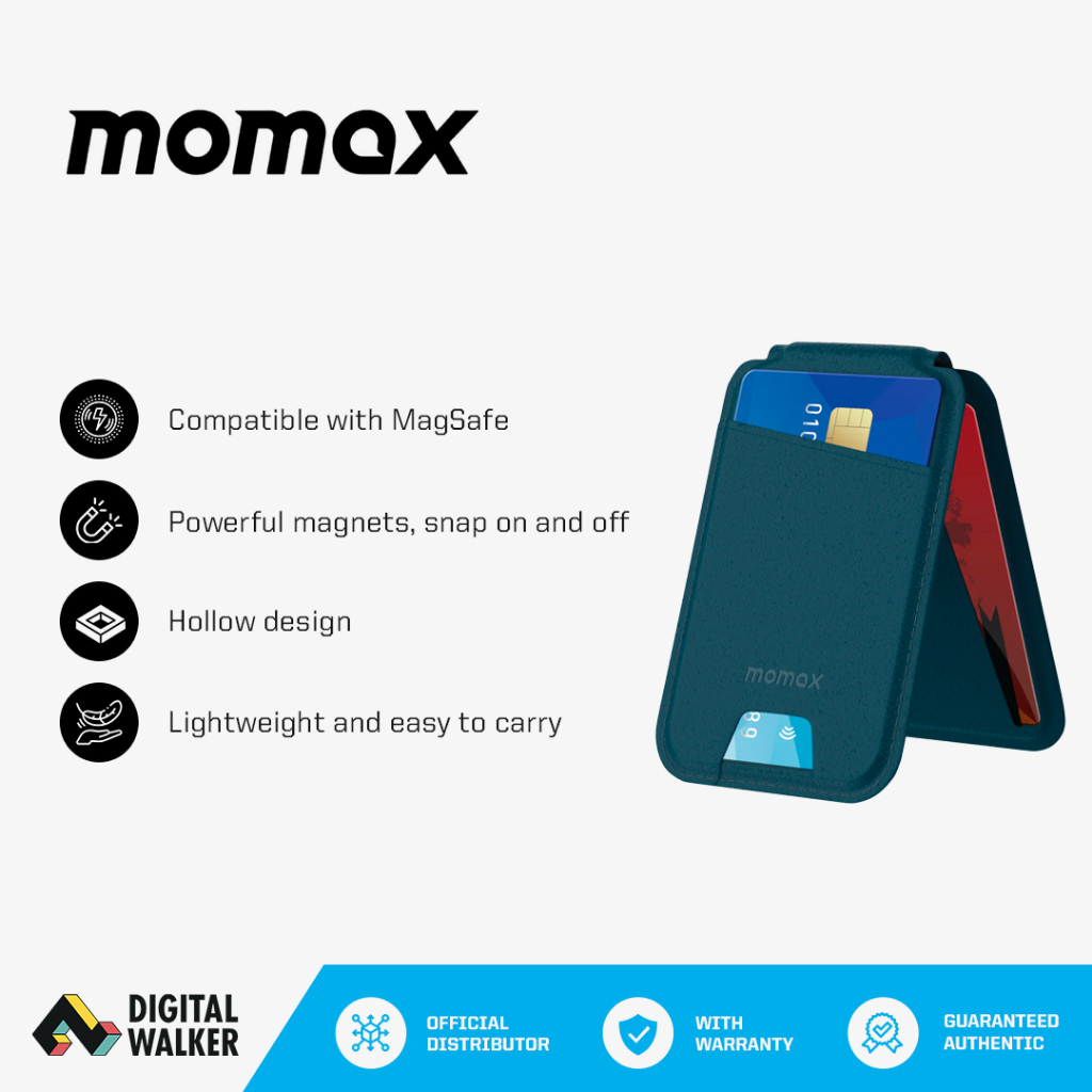 Momax 1-Wallet Magnetic Card Holder with Stand | Shopee Philippines