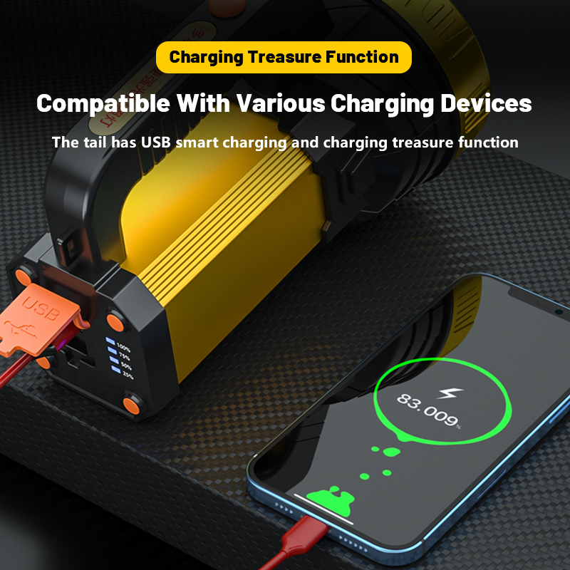 （3000M）Flashlight Rechargeable Waterproof USB Outdoor Power Bank With ...
