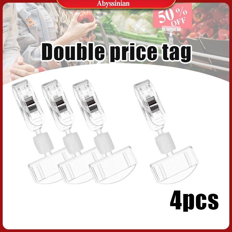 Adjustable Clear Advertising Clips Price Tag Display Rack Holder Different Size Sign Card Lebel Clip For