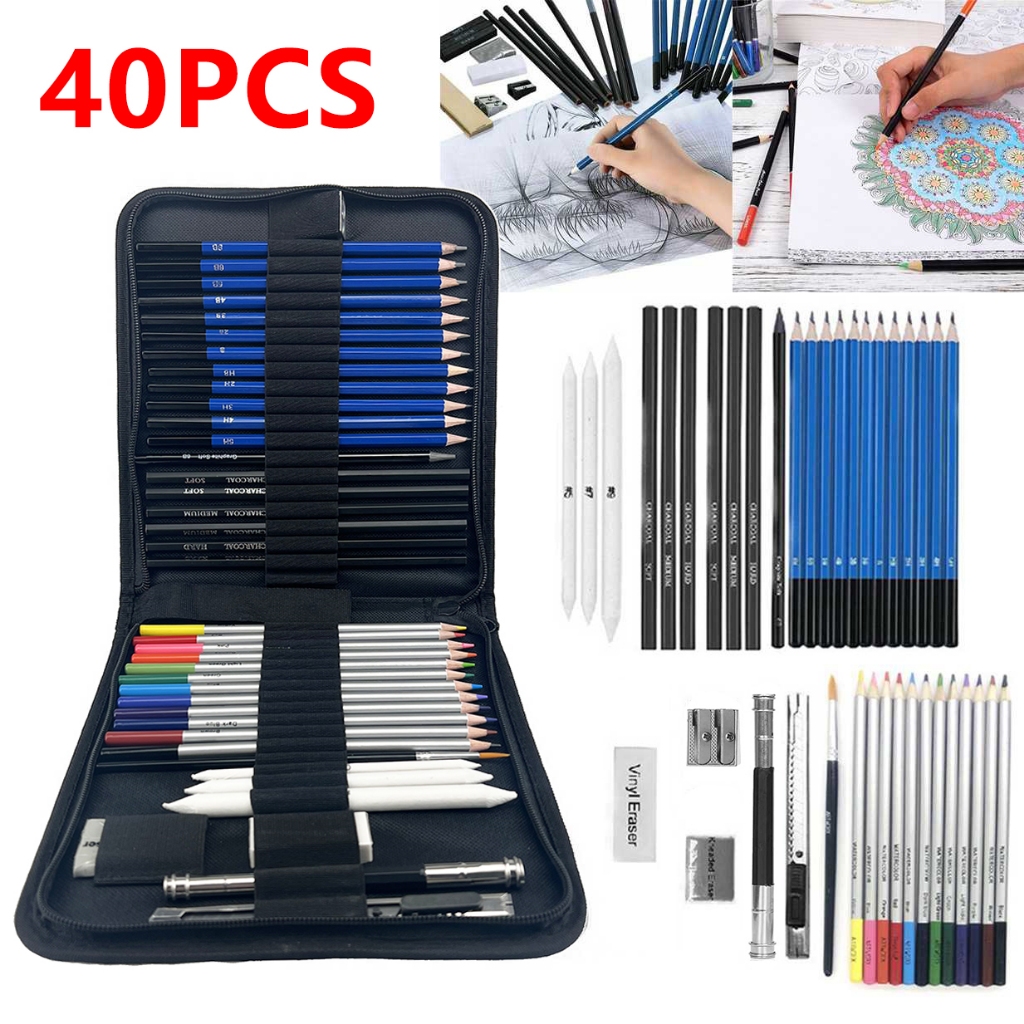 Sketching and Drawing Colored Pencils Set 96-Pieces,Art Supplies Painting  Graphite Professional Art Pencils Kit,Gifts for Teens & Adults Drawing  Charcoal Tool Set 