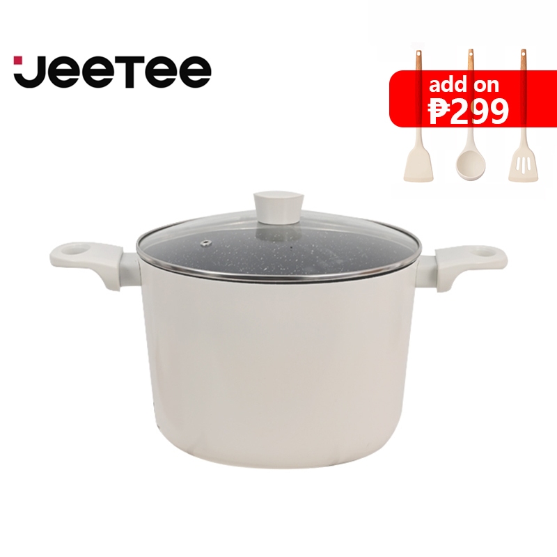 JEETEE Non Stick Soup Pot 24cm Stock Pot Cooking Pot Big Capacity 6L ...