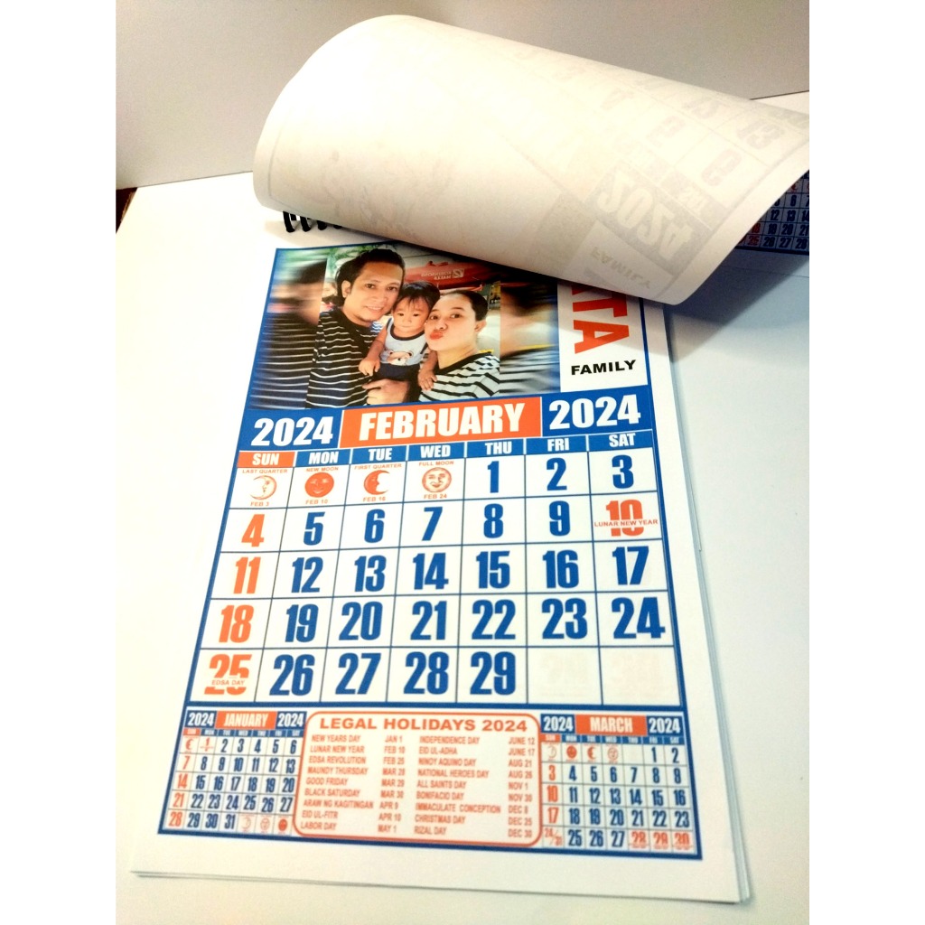 2025 CALENDAR PERSONALIZED (LONG 8.5x13 inch 12 pages) | Shopee Philippines