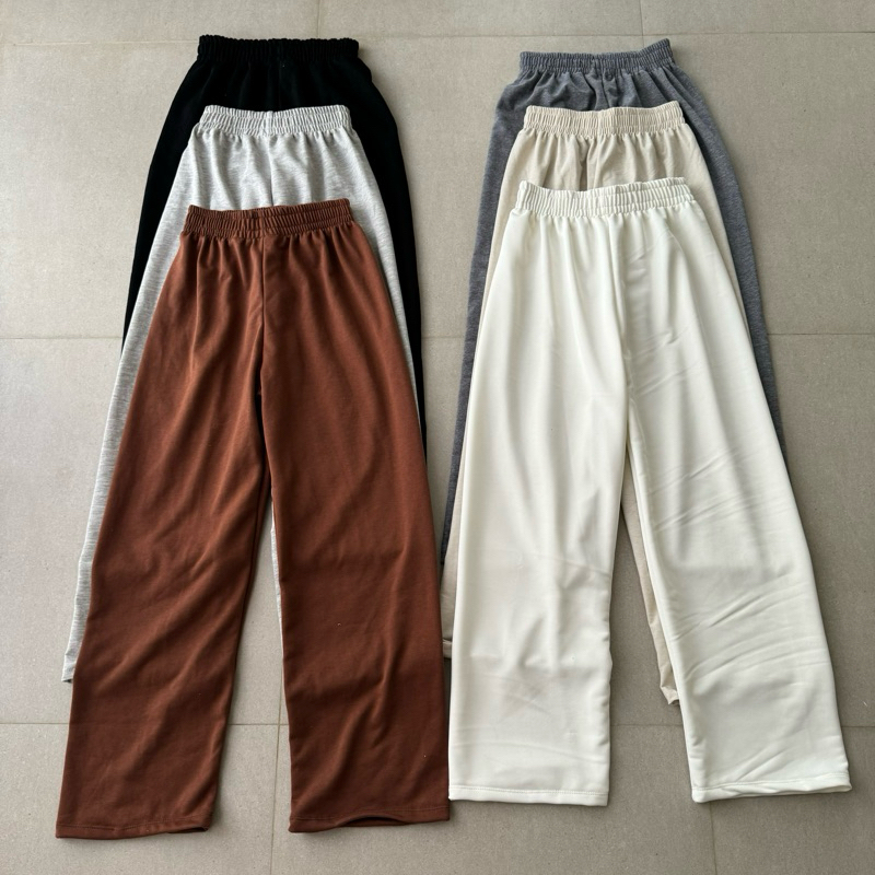 Cotton HighWaist Wideleg Pants•TIA_ngge | Shopee Philippines