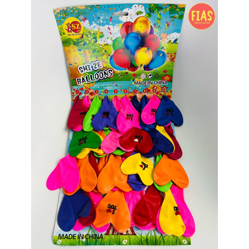 40 Pieces I Love You Heart Shape Balloons / FIAS Wholesale / Paninda ...