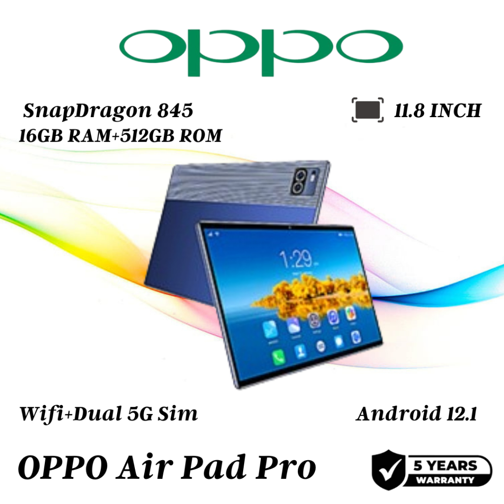 OPPO New 5G tablets OPPO Pad S 16GB+512GB Learning Tablet For Online Class HD Tablet Android