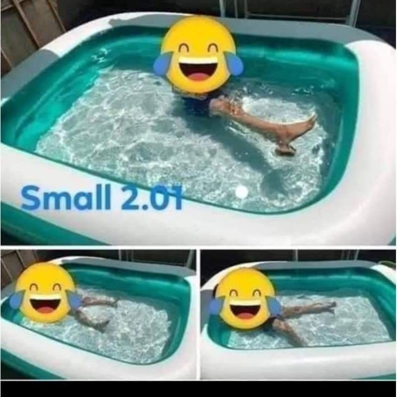 BESTWAY 201cm * 150cm * 51 cm SMALL INFLATABLE SWIMMING POOL | Shopee ...