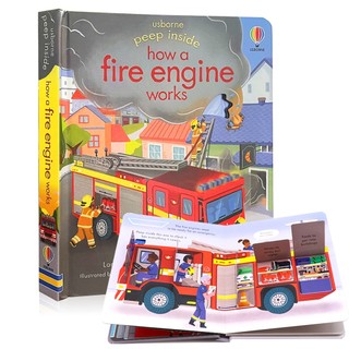 Usborne Peep Inside How A Fire Engine Works 3D Flap English Picture ...
