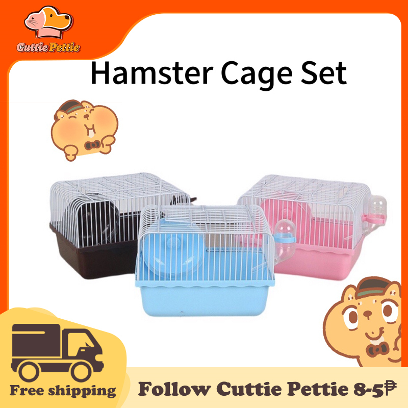 Portable Carrier Hamsters Cage Single Layer Hamsters House With Water