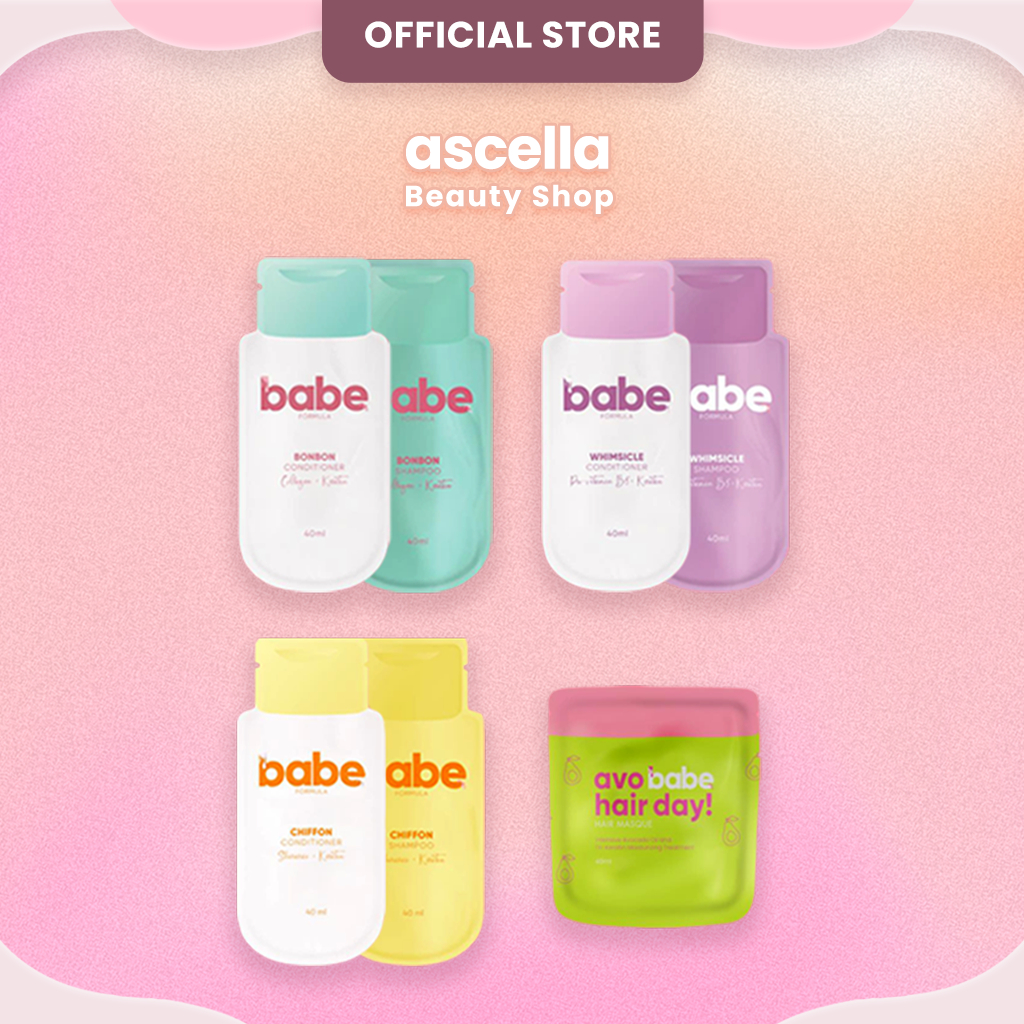 Babe Formula Packets Trial Pack Bonbon Whimsicle Chiffon Shampoo Conditioner Ml Avo Babe