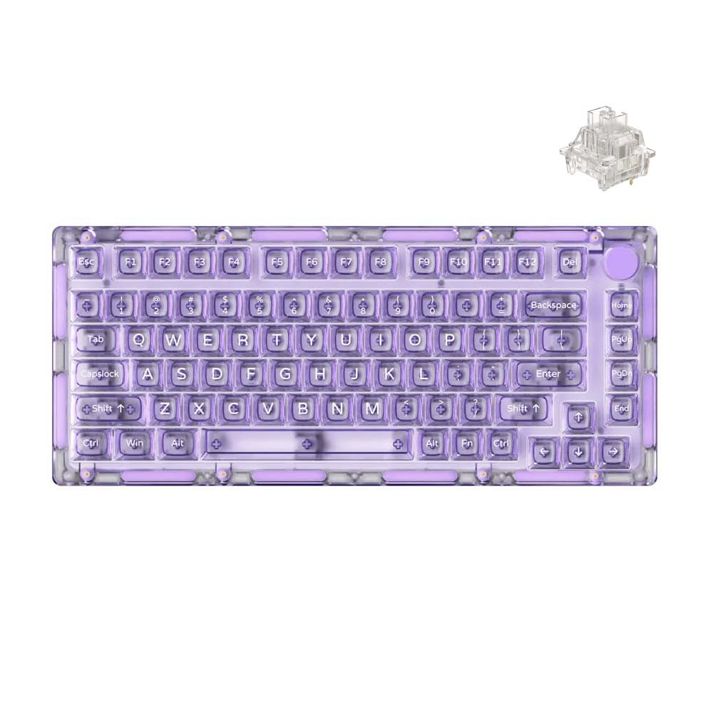 MonsGeek ICE 75 82-key Transparent RGB Hot-swappable Mechanical ...