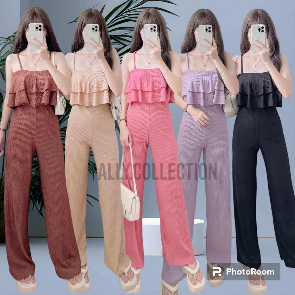 CAMRY Sexy Ruffle Spaghetti Sandra Jumpsuit For Women Ally.Collection Shopee Philippines