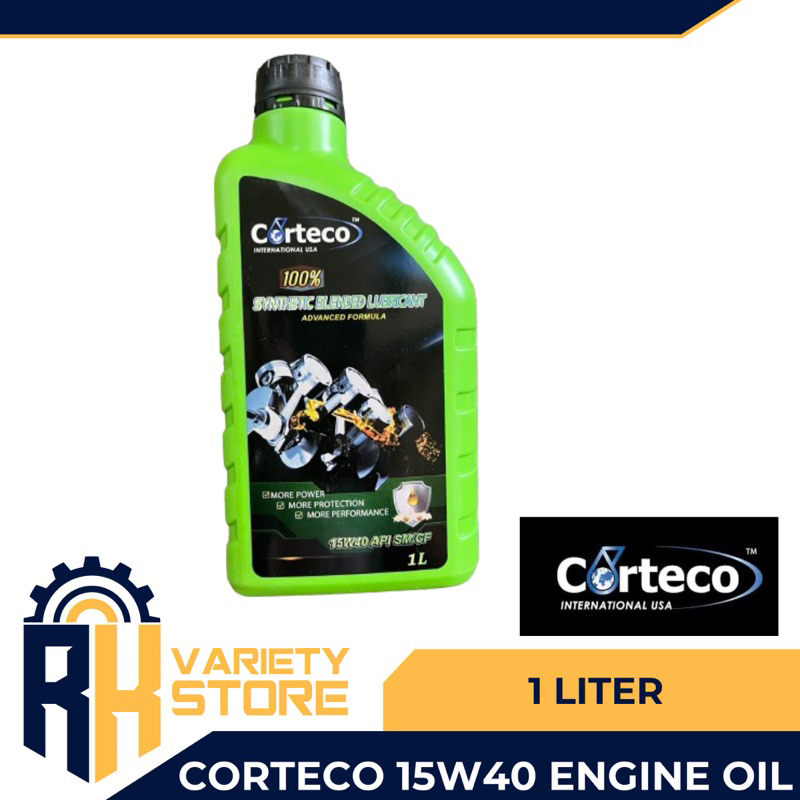 CORTECO SYNTHETIC BLENDED LUBRICANT ENGINE OIL 15W40 API SM/CF 1 LITER