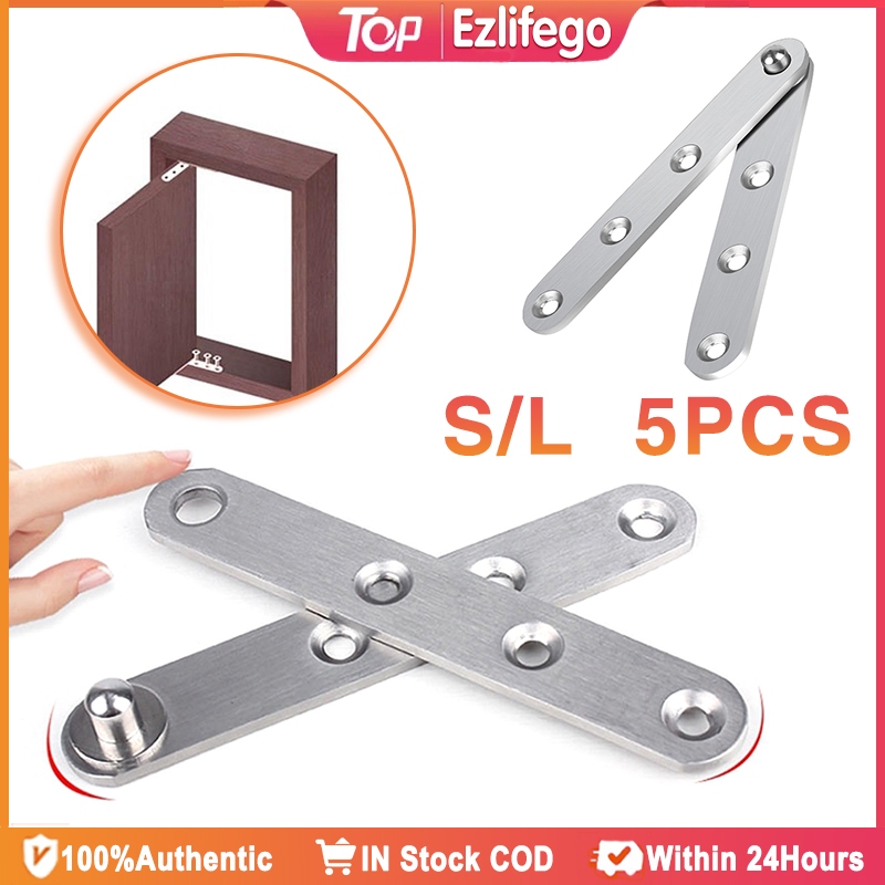 5Pcs Stainless Steel 360 Degree Rotating Concealed Hinges Door Pivot