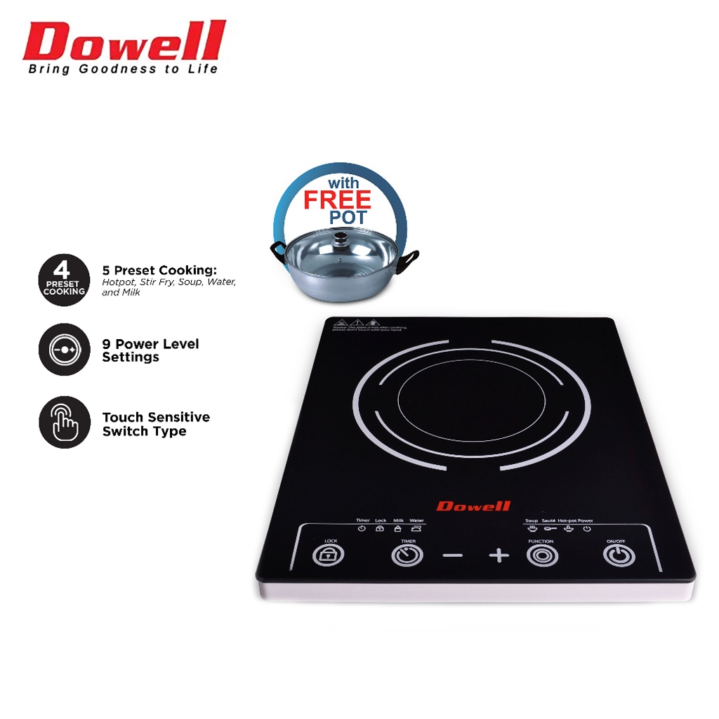 DOWELL by Winland Electric Induction Stove Induction Cooker Electric Stove 1300 Watts ICS33