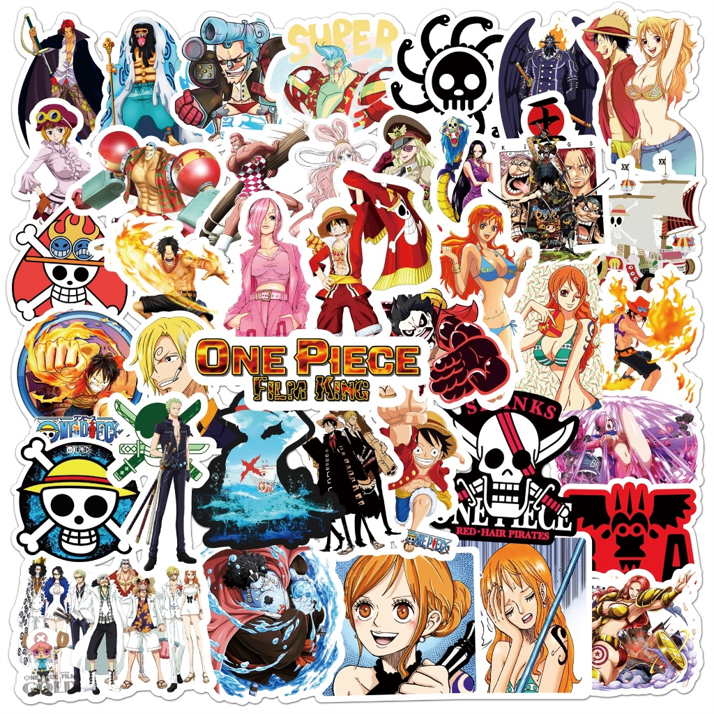 50PCS One Piece design sticker L50-One Piece waterproof sticker ...