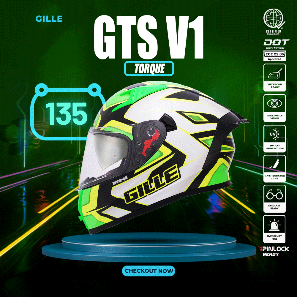 Gille Helmet Gts V Torque Motorcycle Helmets Full Face Dual Visor