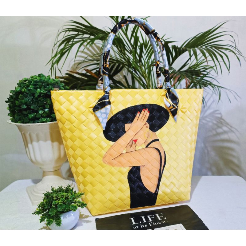 CLASSY HandPainted Bayong Bag with Zipper Gift Idea Shopee