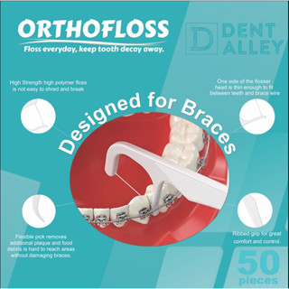 ORTHOFLOSS Floss for braces (Orthodontics flosser) 50pcs | Shopee ...