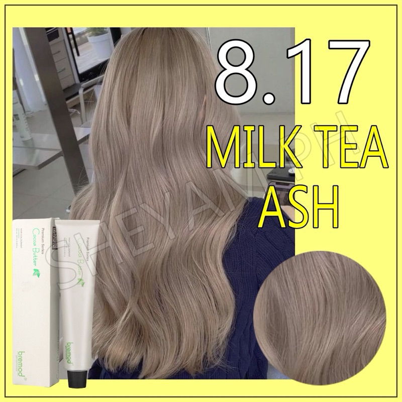 bremod premium series cocoa butter Milk tea ash 8.17 hair color cream/oxidizer Shopee Philippines