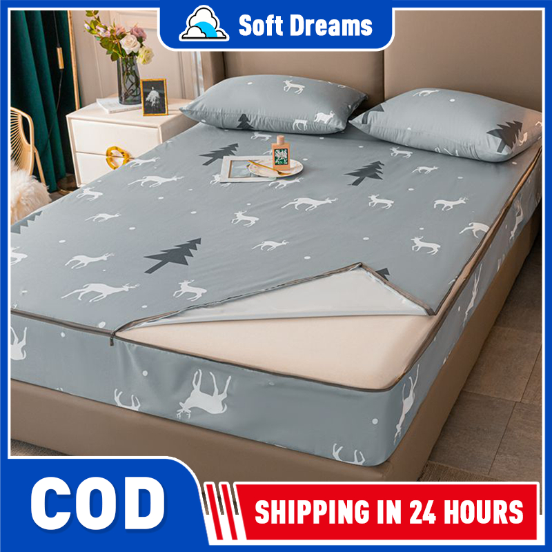 100 Waterproof Foam Cover with Zipper (balot) 11/12 Inches Bedsheet