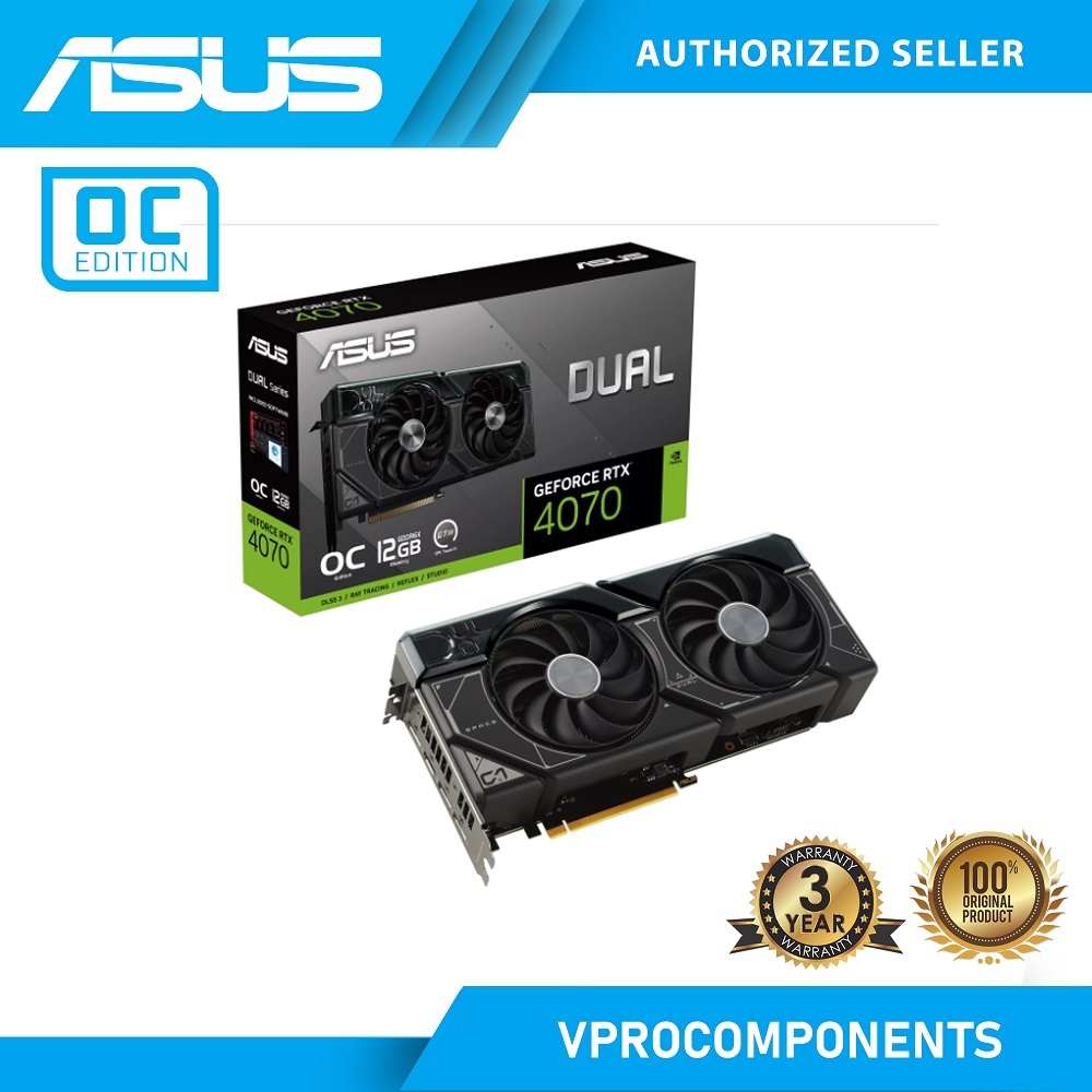 ASUS Dual Geforce RTX 4070 Super OC 12GB GDDR6X Graphic Card (DUAL ...