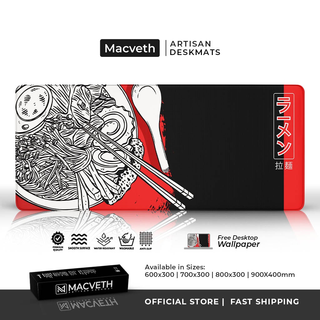 Macveth Artisan Deskmat Japanese Ramen Mousepad Extended Large