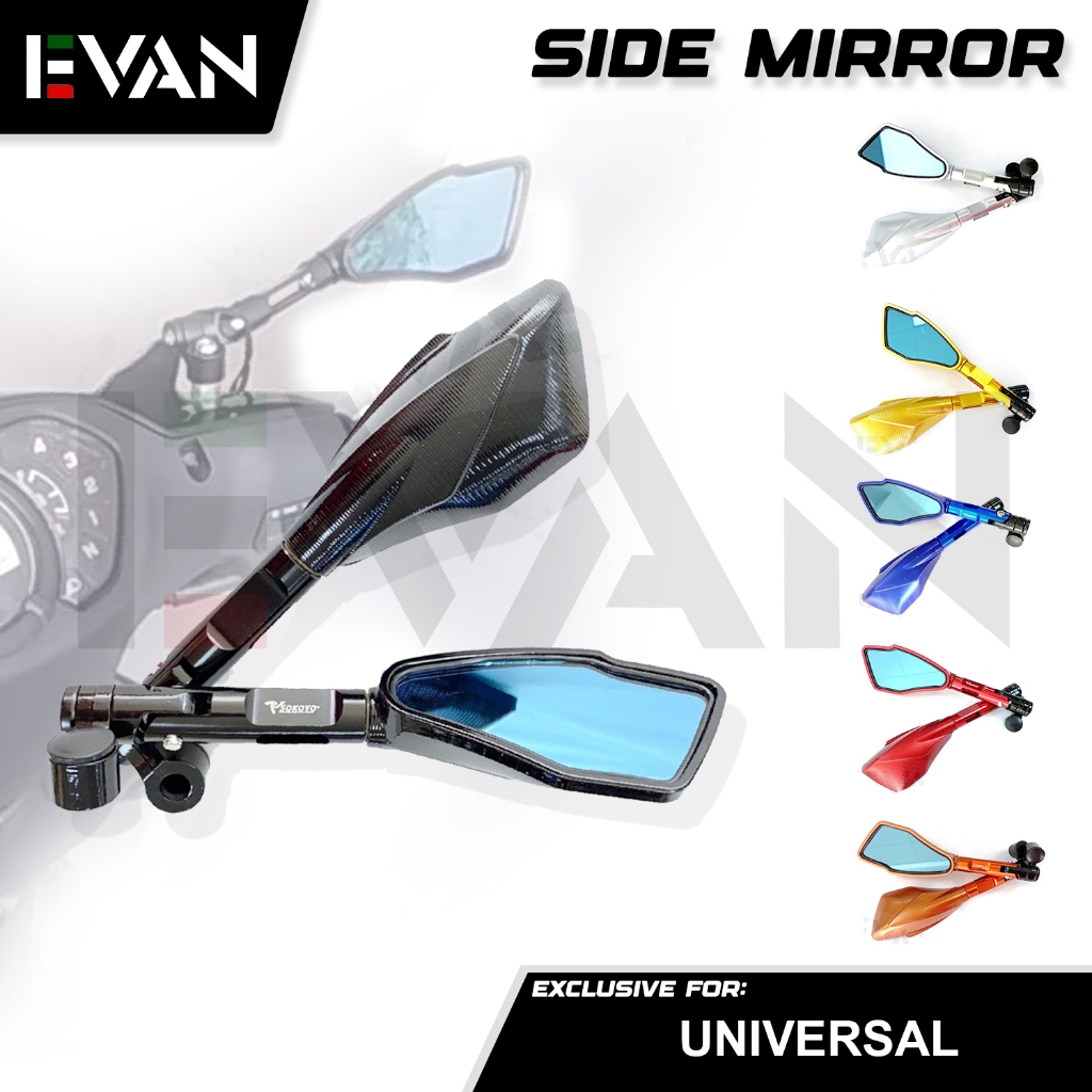 EVAN.PH Side Mirror CNC Full Color Universal Motorcycle Side Mirror ...